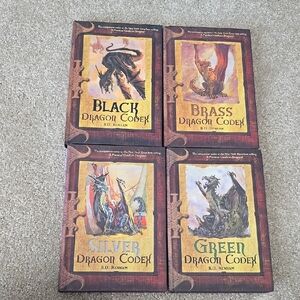 4 Dragon Codex Book Set - Black, Brass, Silver, Green by R.D. Henham
